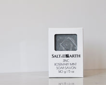 Load image into Gallery viewer, ROSEMARY MINT &amp; ZINC | HERBACEOUS ENVIGORATING &amp; DEODERIZING SALT BAR
