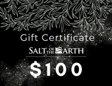 Load image into Gallery viewer, SALT OF THE EARTH NATURAL SKINCARE INSTANT GIFT CERTIFICATE - SALT OF THE EARTH
