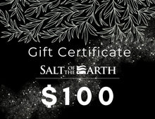 Load image into Gallery viewer, SALT OF THE EARTH NATURAL SKINCARE INSTANT GIFT CERTIFICATE

