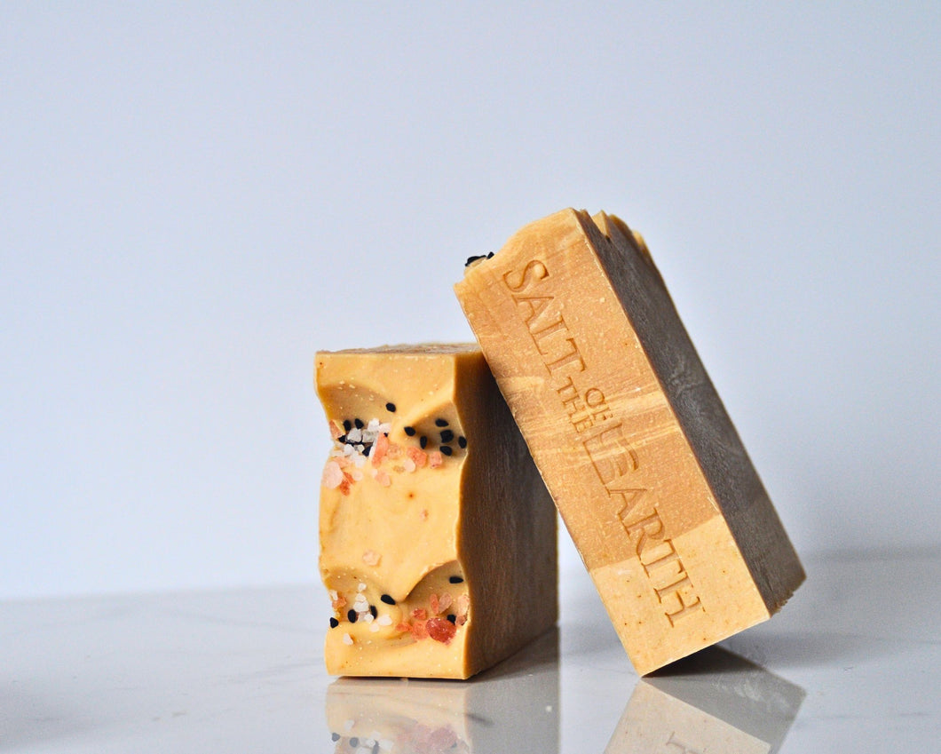 CARROT RED CLAY & LIME | GENTLY EXFOLIATING VEGETABLE & ESSENTIAL OIL ARTISAN SOAP BAR