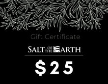 Load image into Gallery viewer, SALT OF THE EARTH NATURAL SKINCARE INSTANT GIFT CERTIFICATE
